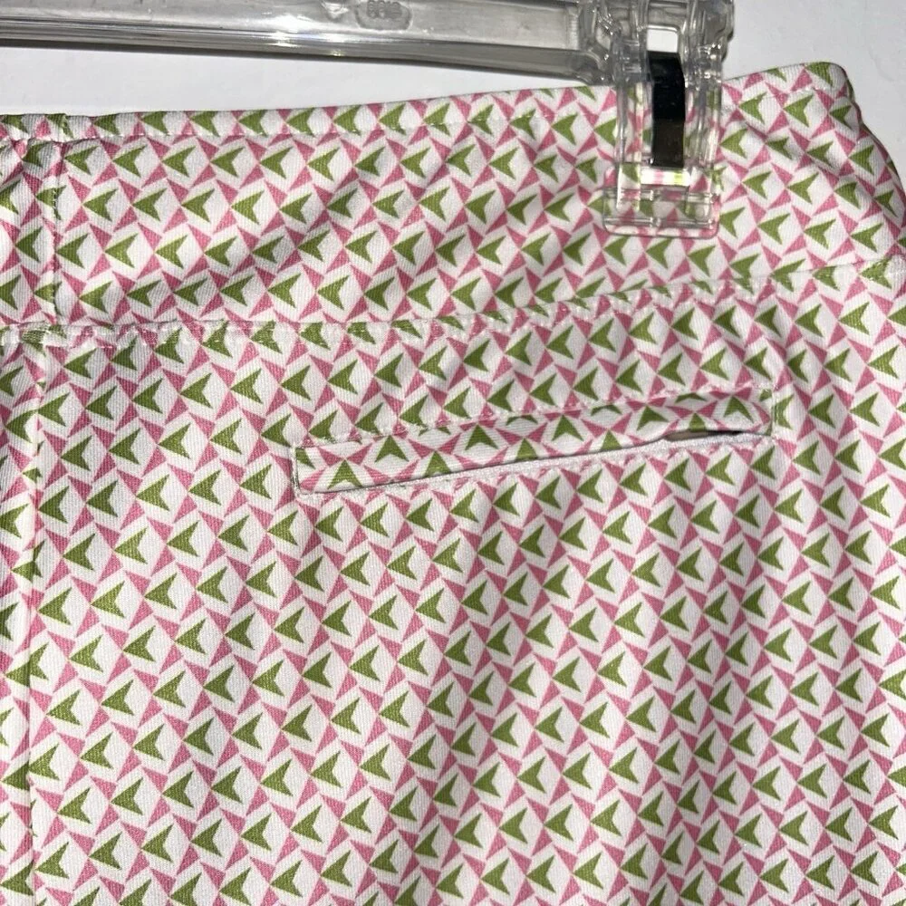 Slazenger White & Pink Geometric Golf Pocketed Sporty Skort Skirt Size Medium